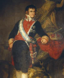 VII. Ferdinánd király portréja, részlet