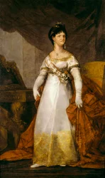 "" Bourbon Parma Mária Lujza (1751-1819) spanyol királynő portréja "" Francisco de Goya y Lucientes (1746-1828) festménye 1800-1810 Bilbao. Bellas Artes de Bilbao Múzeum
