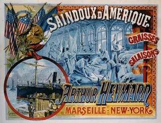 Arthur Heymann amerikai állatzsírját reklámozó plakát (színes litho)