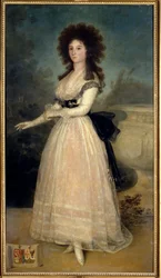 Portré Dona Tadea lábánál Arias de Enriquez Francisco de Goya (1746-1828) festménye (Ec. Esp) 18. századi Madrid. Musee Du Prado – Dona Tadea Arias de Enriquez teljes alakos portréja. Francisco de Goya (1746-1828) festménye (spanyol iskola) 18.