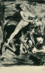Boszorkány kecskén lovagló, 18. század vége – 19. század eleje, 1943.
