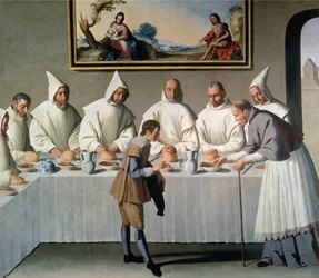 Clunyi Szent Hugó (1024-1109) a karthauziak refektóriumában, 1633