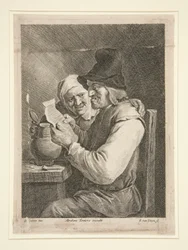 Pár levelet olvas