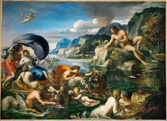 Acis et Galatee se derobant au regard de Polypheme Acis és Galatea elrejtőzött Polyphemus előtt ...