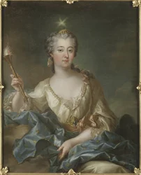 Louise Ulrique de Prussia, Svédország és Finnország királynője – Louisa Ulrika porosz királynő (1720-1782), svéd királynő portréja, Grasognon Latinville, Francois-Adrien (1705-1774). Olajfestmény. Mérete: 103x82 cm. Nemzeti Múzeum Stockholm