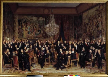 Este a Louvre-ban Nieuwerkerke grófjával Az ajándékok között: Francois Marcellin Certain de Canrobert (1809-1895), Eugene Delacroix (1798-1863), Camille Doucet (1812-1895), Jacques Fromental Levy dit Halevy (162)9-179 , Georges Haussmann báró (