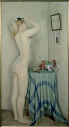 A nudista nő