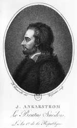 Johan Ankarstrom portréja, B. Gautier metszete, 1792