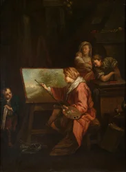 A festő műtermében („A tájfestő” vagy „A festő a festőállványánál”)