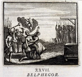 Belphegor. Jean de La Fontaine (1621-95) meséi. Illusztráció: Francois Chauveau (1613-1676). 1728-as kiadás.