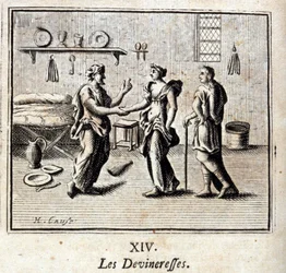 A Jósok. Jean de La Fontaine (1621-95) meséi. Illusztráció: Francois Chauveau (1613-1676). 1728-as kiadás.