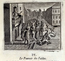A mesék ereje. Jean de La Fontaine (1621-95) meséi. Illusztráció: Francois Chauveau (1613-1676). 1728-as kiadás.