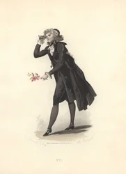 Dandy lorgnette-vel, Marie Antoinette korszaka.