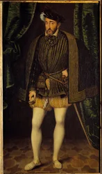 Henrik (1519-1559) francia király portréja. Francois Clouet (1515-1572) műhelyének festménye