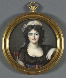 Barna ruhás nő portréja, 1795.
