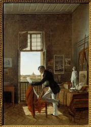 Francois Edouard Picot (1786-1868) műhelye a Villa Medicisben. Jean Alaux Dit Le Romain festménye (1786-1864)