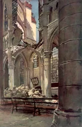 A Saint Jean des Vignes-i apátság romjainak belseje, Soissons, Franciaország, 1915. május 18., 1926.