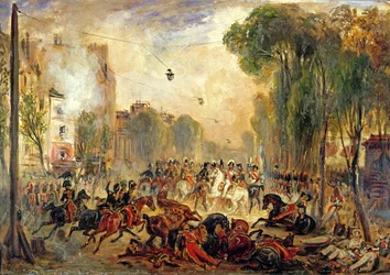 Merényletkísérlet Lajos Fülöp király (1773-1850) ellen Giuseppe Fieschi (1790-1836) által, Boulevard du Temple, 1835. július 28.