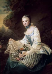 Louise Elisabeth de Maille Karman, Soran márkiné portréja Francois Hubert Drouais festménye (1727-1775) 1757 V. 1,3x0,97 m