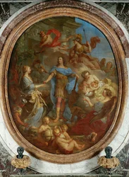 XV. louis király békét hoz Európának (festmény, vászon)