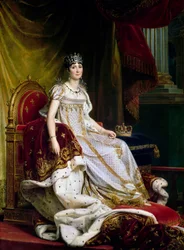 Joséphine de Beauharnais, Bonaparte Napóleon első felesége 1763-1814, koronázási öltözékben, 1807-1808