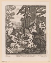 Geboorte van Christus Itt szülte meg az anya az apját (...) (cím a tárgyon)