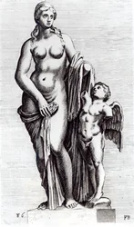 Mennyei Vénusz, 1653 körül (rézkarc) (bw fotó)