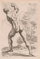 A Borghese Gladiátor, hátulnézet [29. tábla]