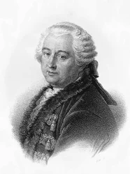 Claude-Adrien Helvetius (1715-1771) francia író és filozófus portréja, Francois-Seraphin Delpech (1778-1825) metszet