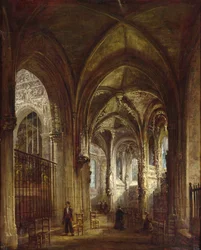 A St. Pierre-templom belseje, Caen, 1861