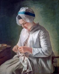 Fiatal nő munkában, c1725-1778