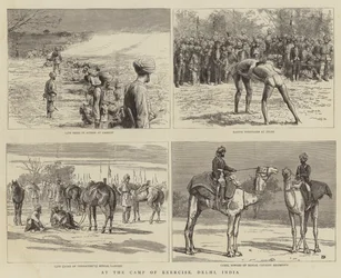 A gyakorlati táborban, Delhiben, Indiában