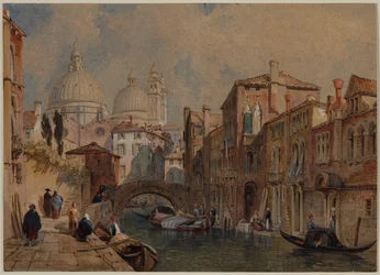 Kilátás Velencére: Santa Maria della Salute kupola, 1853.
