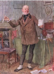 Mr Micawber (David Copperfield) (színes litográfia)