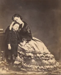 [Eugénie császárné és a császári herceg], 1862.