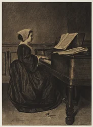Nő a Spinetnél, 1860.