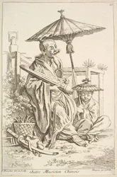Egy másik kínai zenész, 1738-45.