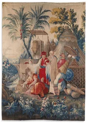 XVI. Lajos kárpit "aux Chinoiserie", Aubusson, 18. század vége