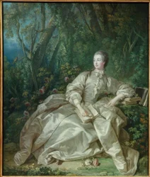 Madame de Pompadour a szabadban ült.