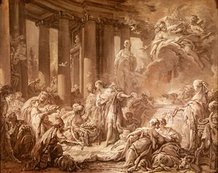 Psyche Receiving the Divine Honors (előkészítő tanulmány), 1740 körül (olajfestmény papírra, vászonra rögzítve)