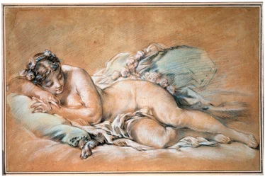 Alvó fiatal nő, 1758.