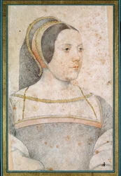 Assigny Judit portréja, Jean de Crequi felesége, Cannaples apja (1502-1558). Francois Clouet (1515-1572) rajza fekete kővel és vérrel