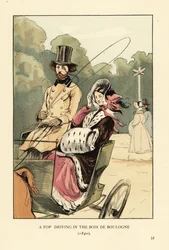 Egy fop vezet a Bois de Boulogne-ban