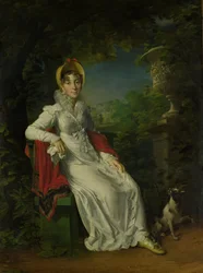 Szicíliai Carolina Ferdinanda Louisa (1798-1870). Charles Ferdinand felesége, de Berry herceg a Bagatelle Parkban a Bois de Boulogne-ban (Párizs közelében)