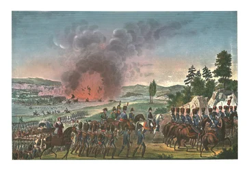 A franciák visszavonulása a lipcsei csata után, 1813. október 19., 1850.