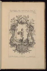 Cartouche női mellszoborral, Livre d’ornements (Díszkönyv)