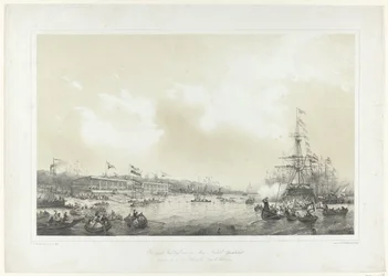 A Kon első versenye: holland: Yachtclub, 1846. június 10-én a rotterdami Maas-on (cím a tárgyon)