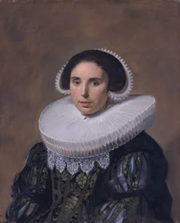 Női portré, valószínűleg Nicolaes Hasselaer (Q15429895) (1594-1667). Nicolaes Hasselaer második felesége.