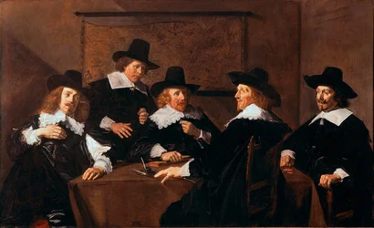A haarlemi Szent Erzsébet menhely elöljárói, Frans Hals festménye (kb. 1580-1666), 1641, 252x153 cm, Haarlem, Frans Hals Múzeum, Hollandia