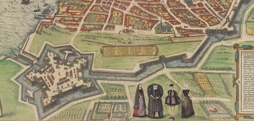 Palazzo Farnese Caprarolában, Braun és Hogenberg Civitates Orbis Terrarumjából, 1572-94.
